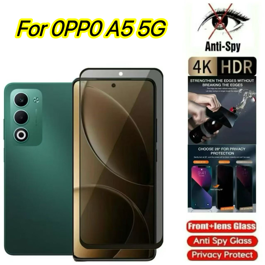 ฟิล์มกันเสือก ฟิล์มกันแอบมอง สำหรับ OPPO A5 5G A5X A5Pro 5G A3Pro A3 A3X  ฟิล์มกระจกกันรอย กันกระแทก