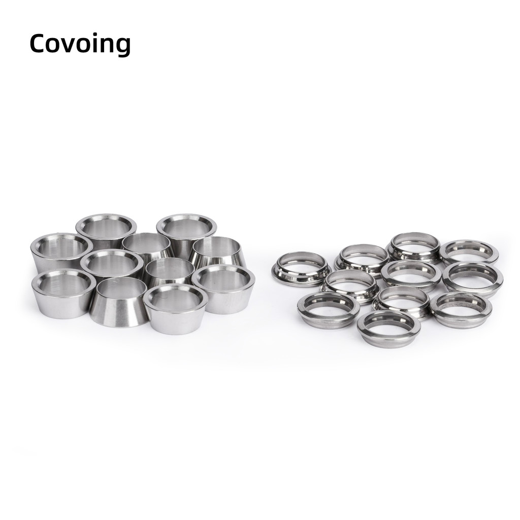 Covoing เฟอร์รูลสแตนเลส 316L แบบคู่ แหวนคอมเพรสชั่น อะไหล่ข้อต่อท่อ ทนแรงดันสูง แข็งแรง ทนการกัดกร่อน เหมาะสำหรับระบบลม แก๊ส และงานอุตสาหกรรม เครื่องจักร และระบบท่อแรงดัน
