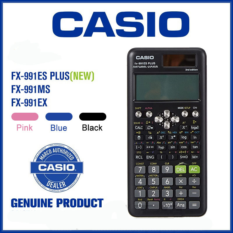 เครื่องคิดเลขวิทยาศาสตร์ CASIO Fx-991ES plus เครื่องคิดเลขรุ่นล่าสุด Solar แบบพกพาแบบชาร์จไฟได้