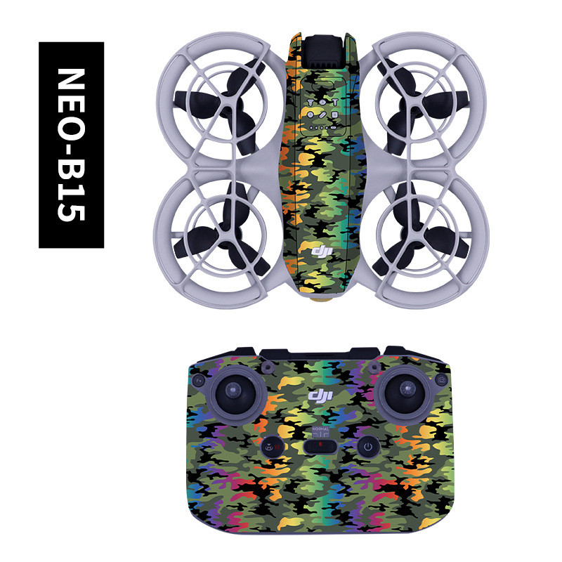 Startfly สำหรับ DJI NEO สติกเกอร์ PVC รีโมทคอนโทรลของร่างกาย N3แว่นตาที่มีสีสันป้องกันรอยขีดข่วนฟิล์มป้องกัน