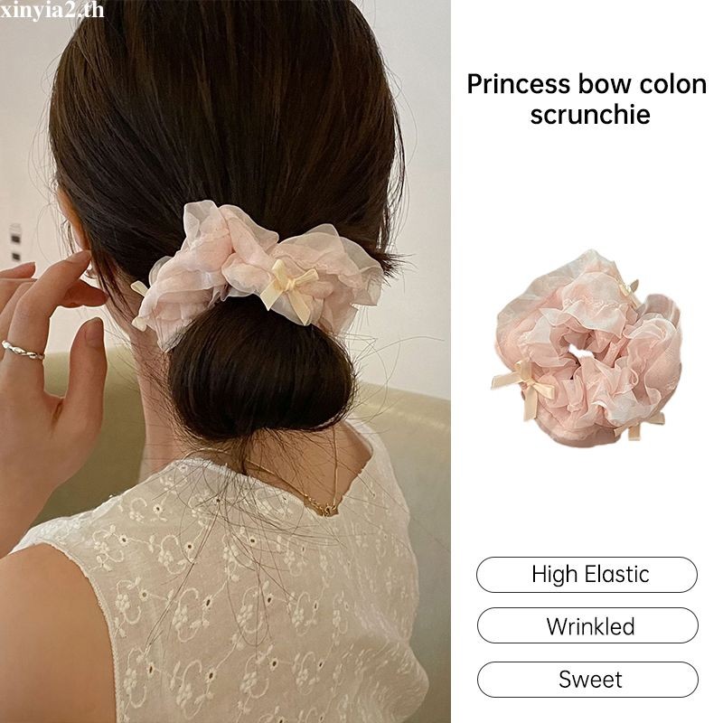 XINYIA2.thPrincess Style Headdress Bow ขนาดใหญ่ลําไส้เชือกผมผู้หญิง High-end เครื่องประดับผม
