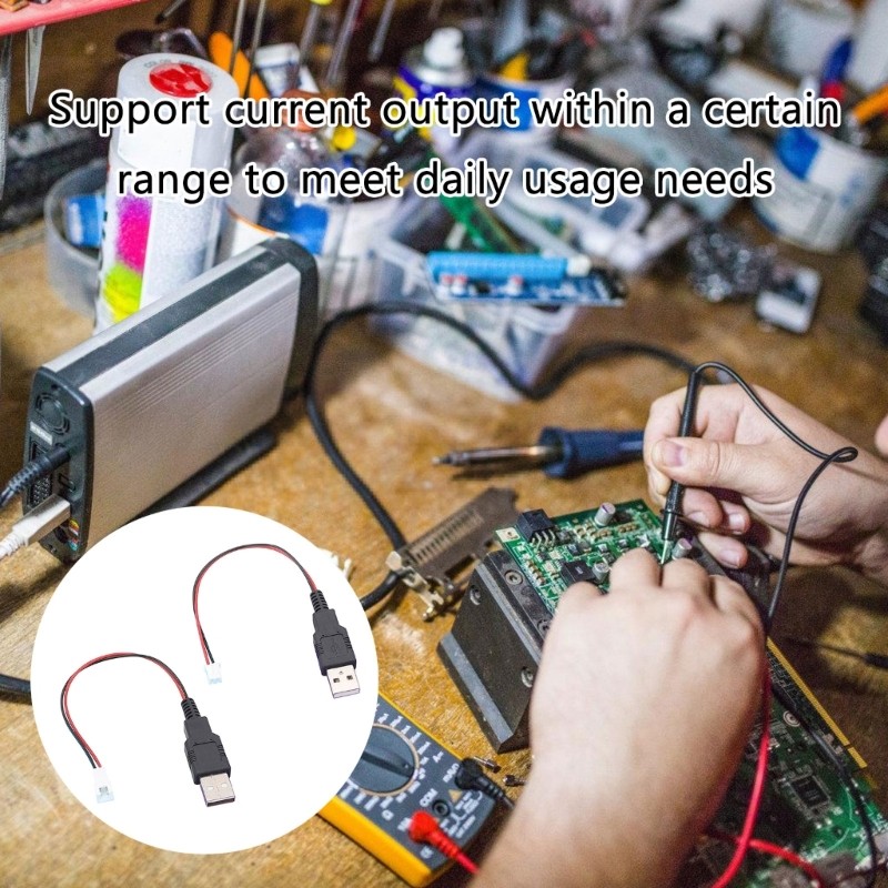 Camp Small USB Male to XH2 54 2P Terminal Cord สําหรับใช้งานง่ายในเครื่องใช้ในบ้านและเซ็นเซอร์สําหรั