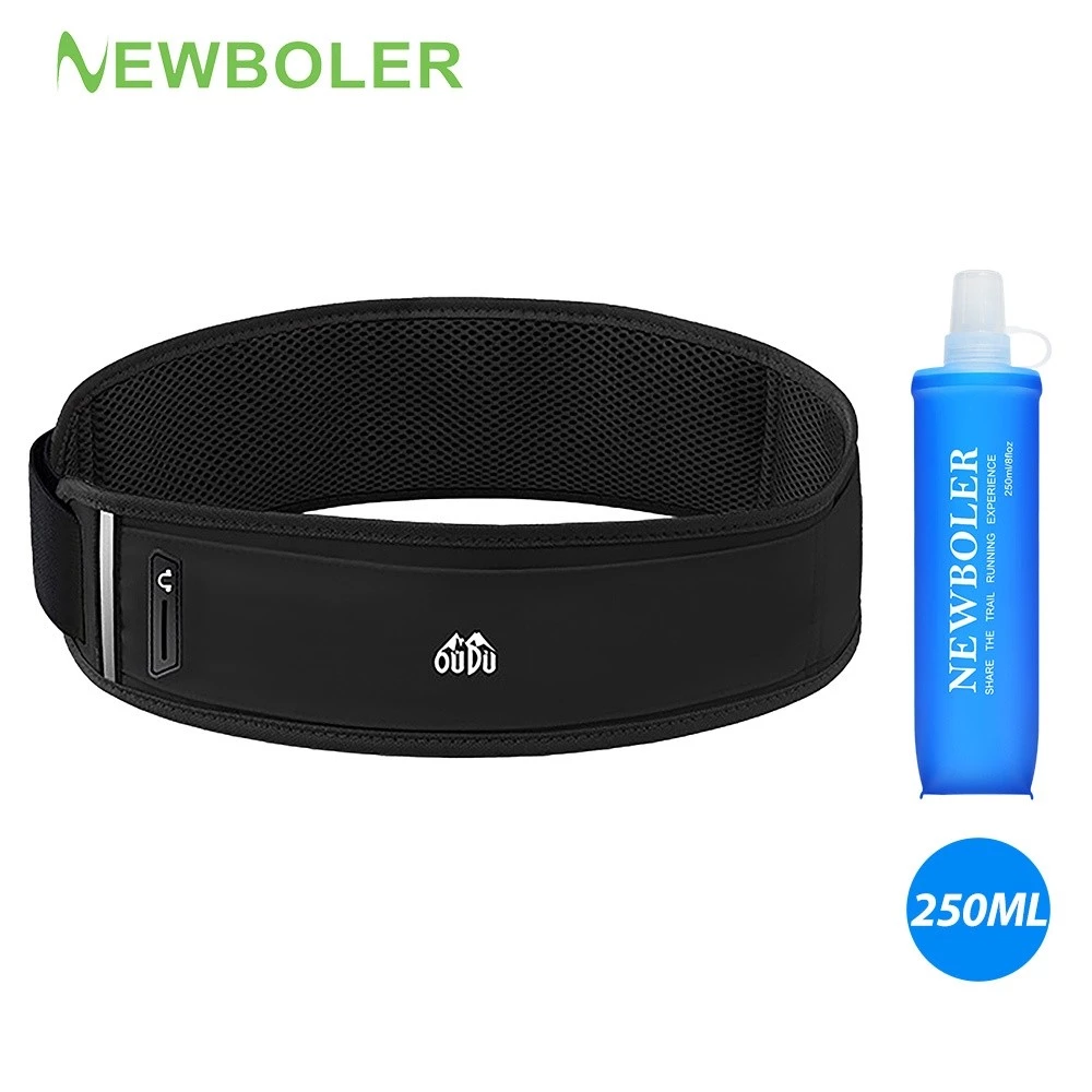 นักข่าว เข็มขัดวิ่งกลางแจ้งที่มี500มล/250มล ขวดน้ํานุ่มวิ่งกระเป๋าหญิงเอวกระเป๋าชายฟิตเนสภูเขามาราธอนอุปกรณ์เสริ