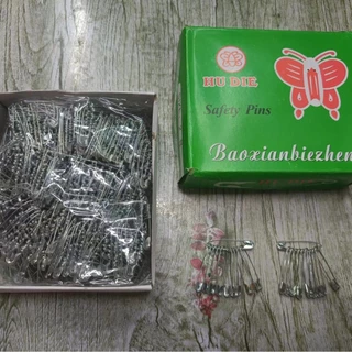เข็มกลัดพรีเมียม เบอร์ 000-4 สีเงินสแตนเลสคุณภาพดี เหมาะสำหรับงาน DIY และใช้งานทั่วไป (10 ชิ้น)