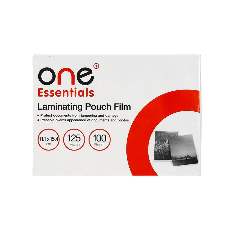 ONE พลาสติกเคลือบบัตร 11.1x15.4ซม. 125ไมครอน ONE Essentials