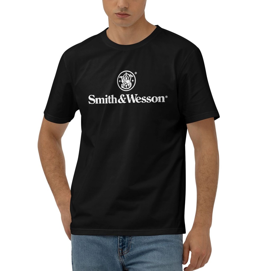 เสื้อยืด Smith Wesson Cotton เสื้อผ้าผู้ชายขายดีใหม่ที่โดดเด่น