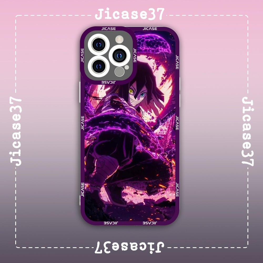 เคส iPhone Square Edge Samsung Xiaomi Oppo Anime Kimetsu no yaiba Demon Slayer Sword Character Iguro