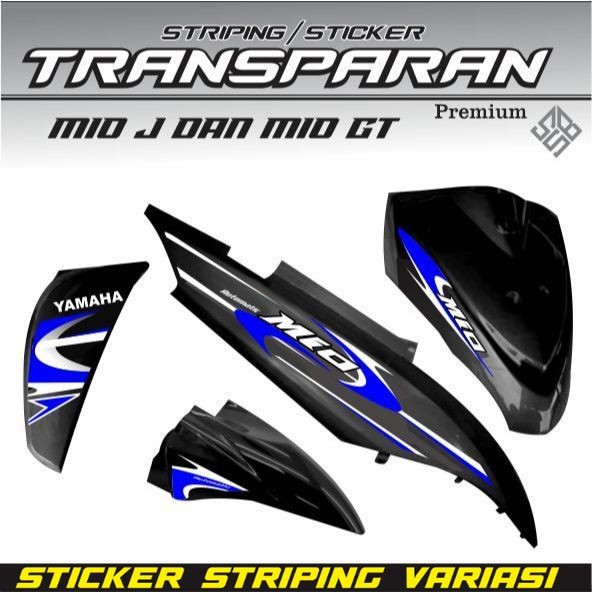 TRANSPARENT STRIPING VARIATION YAMAHA MIO J/GT STICKER ใหม่ล่าสุด COOL SIMPLE VARIATION ART A1 ตัวแป