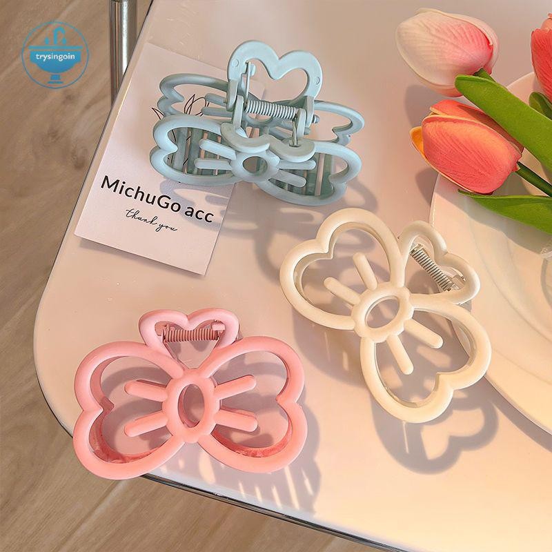 [strysingoin] เกาหลีน่ารัก Bowknot กิ๊บติดผมพลาสติก Claw คลิปสี Candy Crab กิ๊บติดผมสําหรับสาวหวานผม Claw เครื่องประดับผมสําหรับผู้หญิง TH