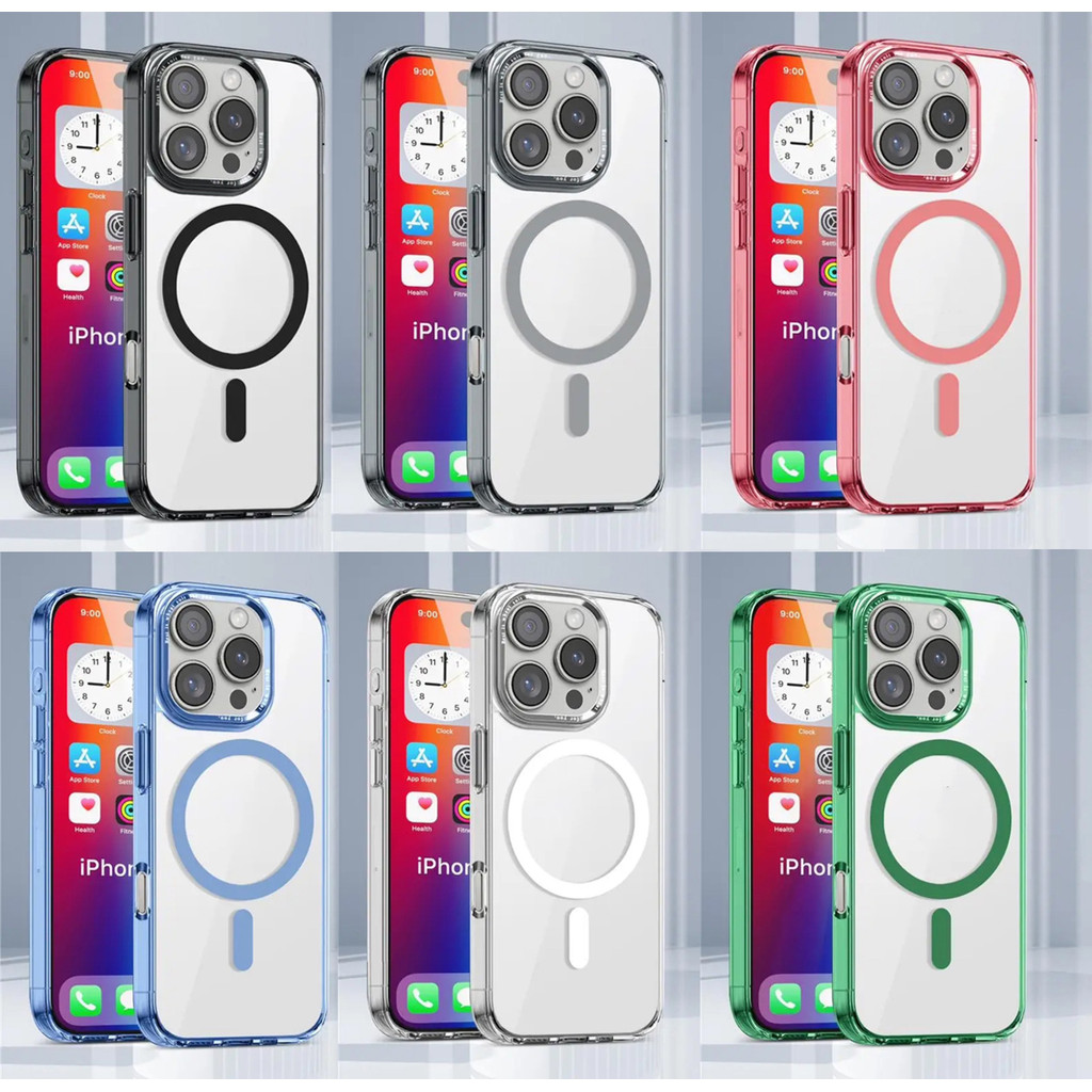 (16 Pro max ) Likgus โป่รงใส งานแท้ เคส อลูมิเนียม หลังใส ชาร์จได้ สำหรับ iPhone 16 16Pro 16Plus 16Promax กันกระแทก 047