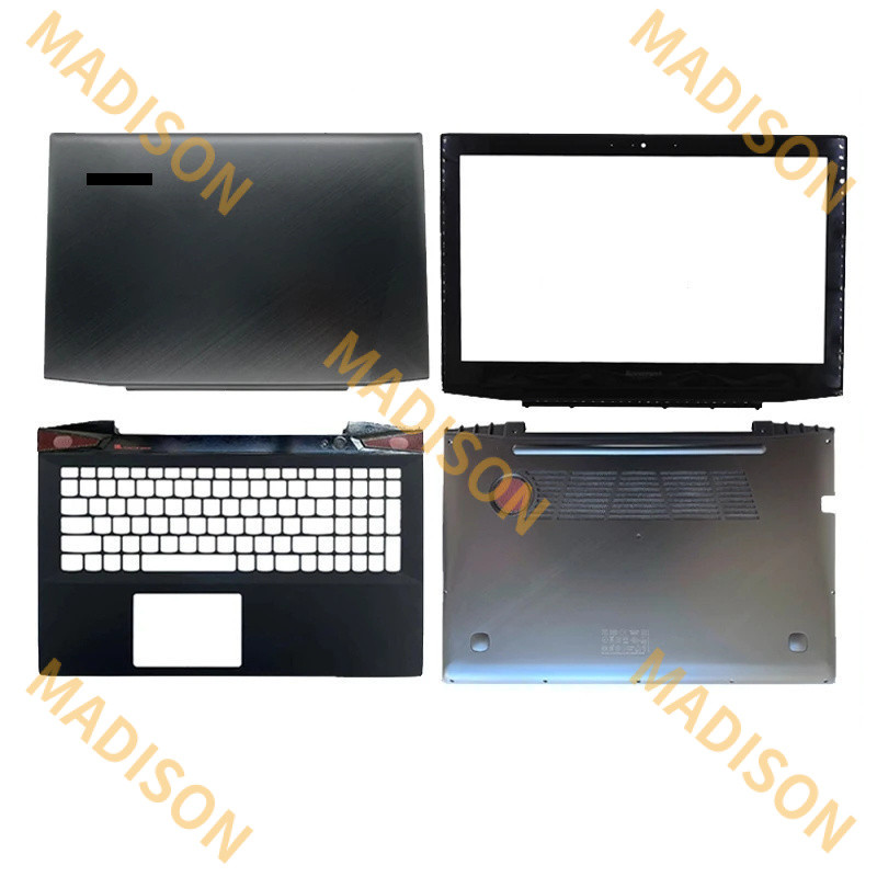 ฝาครอบแล็ปท็อปด้านหลัง LCD สําหรับ Lenovo Y50-70 Y50P-70 กรอบด้านหน้า Palmrest Top Shell ด้านล่าง To