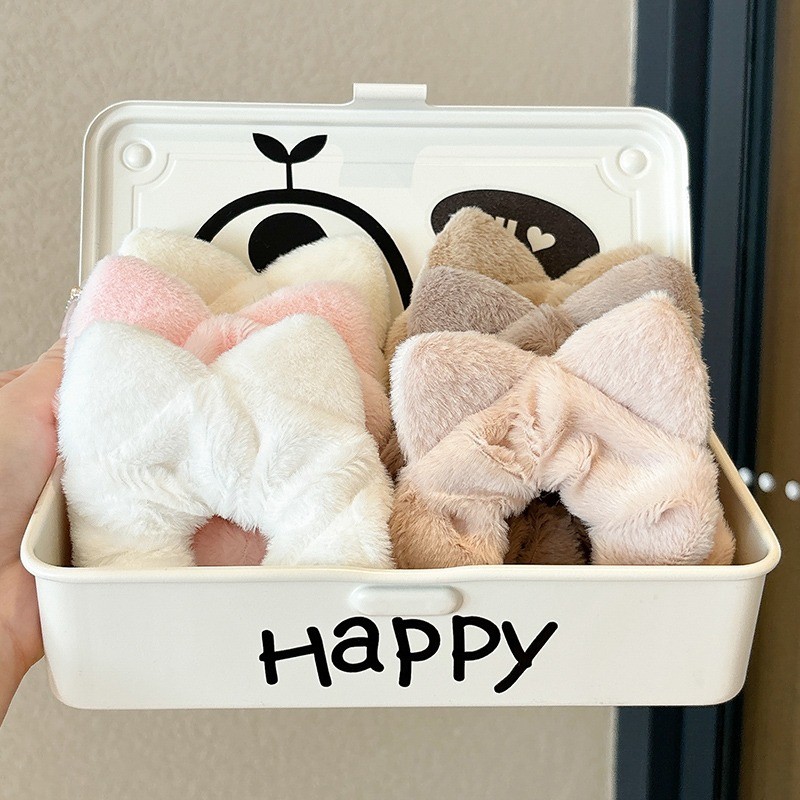 น่ารักตุ๊กตาแมวหูลําไส้ใหญ่ผูกผมสําหรับผู้หญิงยืดหยุ่นสูงทนทานยางรัด หมวก