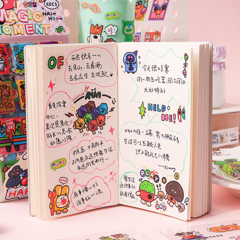 (4ชิ้น/กระเป๋า) สติกเกอร์การ์ตูนน่ารัก สัตว์เลี้ยง กันน้ําตกแต่งเคสโทรศัพท์โน๊ตบุ๊คเครื่องเขียนอุปกรณ์ถ้วยน้ําตายตัดสติ๊กเกอร์ ราคา ถูกที่สุด ดีลบีเคเค แกลเลอรีภาพที่ 2