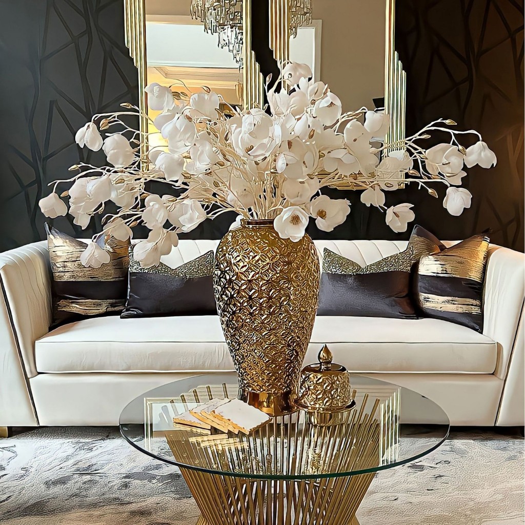 เครื่องใช้ในบ้านระดับไฮเอนด์แจกันขนาดใหญ่โถสูงจากพื้นจรดเพดานเครื่องประดับเซรามิก