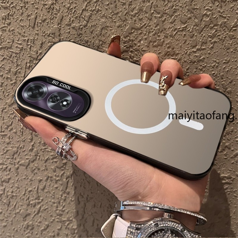 ปลอกoppo A60 2024 4Gเคสโทรศัพท์เคสแข็งTPUเคสโทรศัพท์แบบแข็งเคสกันกระแทกดีไซน์ใหม่ความงามไร้สายแม่เหล็กCYBSWX01