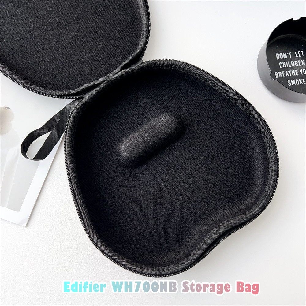 คุณภาพสูง สําหรับ Edifier WH700NB เคสหูฟัง Simple สีดํา EVA แผ่นรองหูฟังปลอกกล่องชุดหูฟังกระเป๋าเก็บ