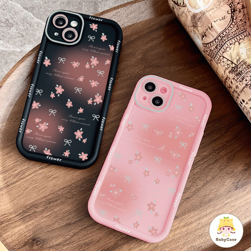 เคสไอโฟน 13 16 สำหรับ iPhone 11 15 13 16 12 14 Pro Max 7 8 16 15 6 6s 14 Plus XR X XS Max SE 2020 โรแมนติกหวานดอกไม้สด