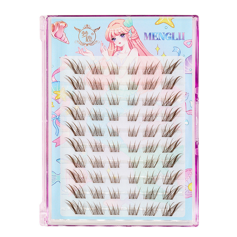 ผู้ชาย Menglu Daji-ขนตาปลอมสีน้ําตาล