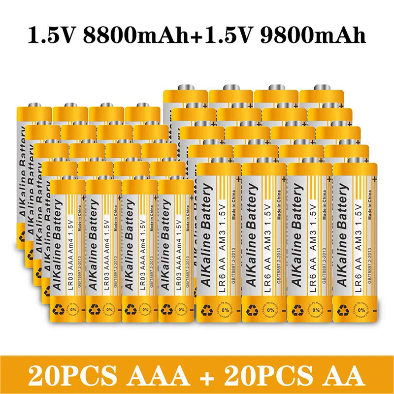 1.5V AA 9800mAh AAA 8800mAh Alkaline Battery for Led Light Toy Mp3 Camera Flash Razor CD Player Wire