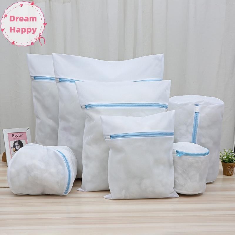 Dreamhappy Fineสุทธิถุงซักผ้าเครื่องซักผ้าสกปรกตะกร้าซักผ้ากระเป๋าเดินทางรองเท้าOrganizerถุงตาข่ายผู้หญิงBraเสื้อผ้าOrganizer TH