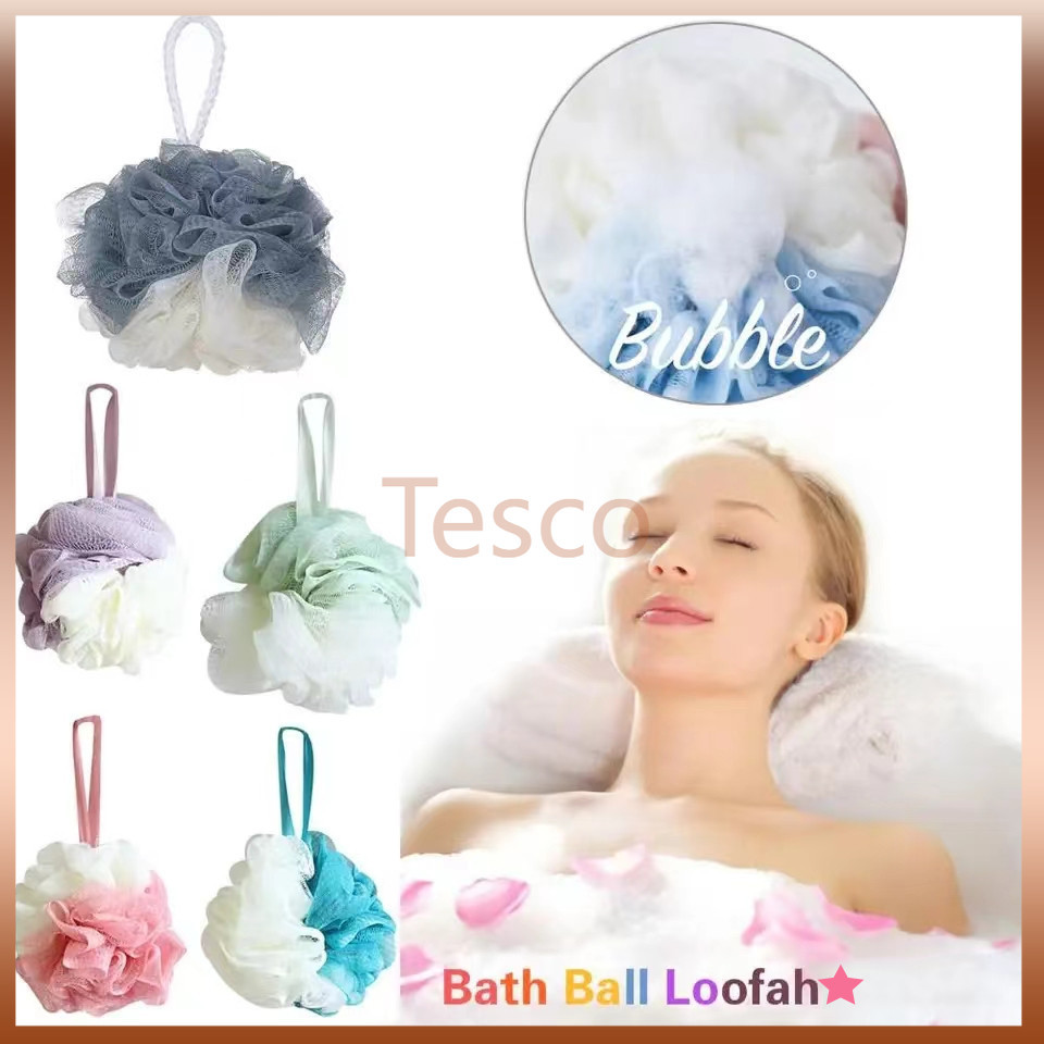 Tesco ใยขัดตัว ฟองน้ำขัดตัว ฟองน้ำอาบน้ำ ไนลอนขัดผิว ตีฟอง