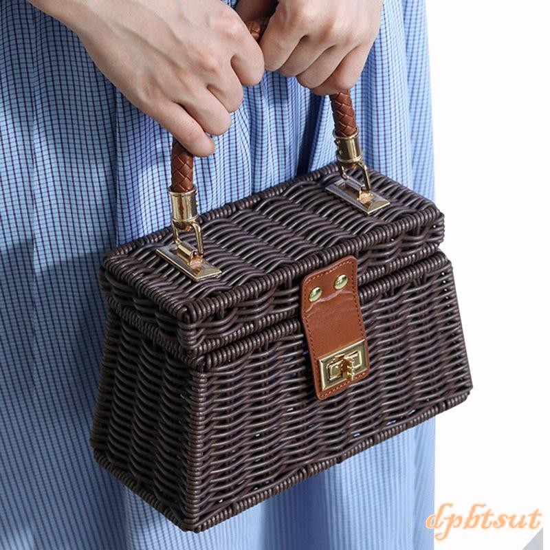 [dpbtsut] กระเป๋าผ้าทอสําหรับผู้หญิงกระเป๋าถือ Boho Bag Lady Trend ราคา ถูกที่สุด ดีลบีเคเค แกลเลอรีภาพที่ 5