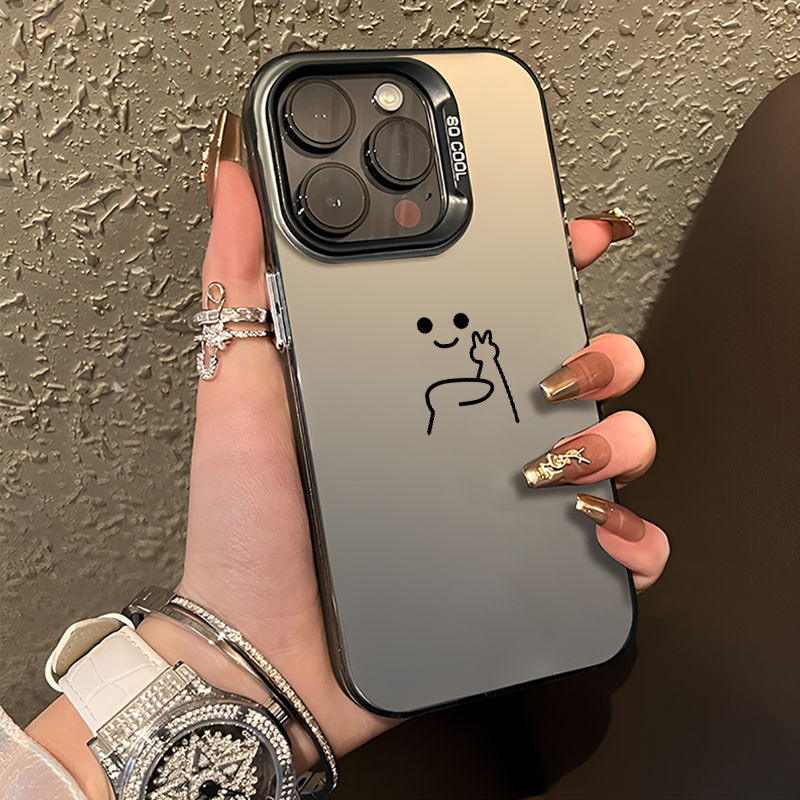 COD เคสไอโฟน 11 For iPhone 13 12 14 15 Pro MAX 14 15 7 8 Plus XR XSMAX SE เคสโทรศัพท์มือถือท่าทางเรียบง่ายและทันสมัย