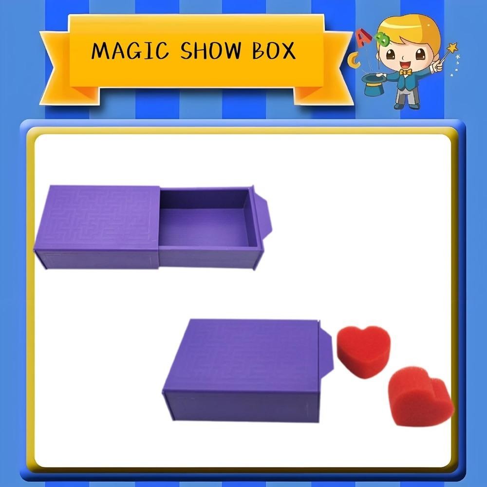 ALLUCK Magic Disappearing Box, Trick Performance Magic Purple Magic Box, ชุดมายากลพลาสติกที่ยอดเยี่ยมสําหรับเด็กวัยรุ่น - รูปที่ 4