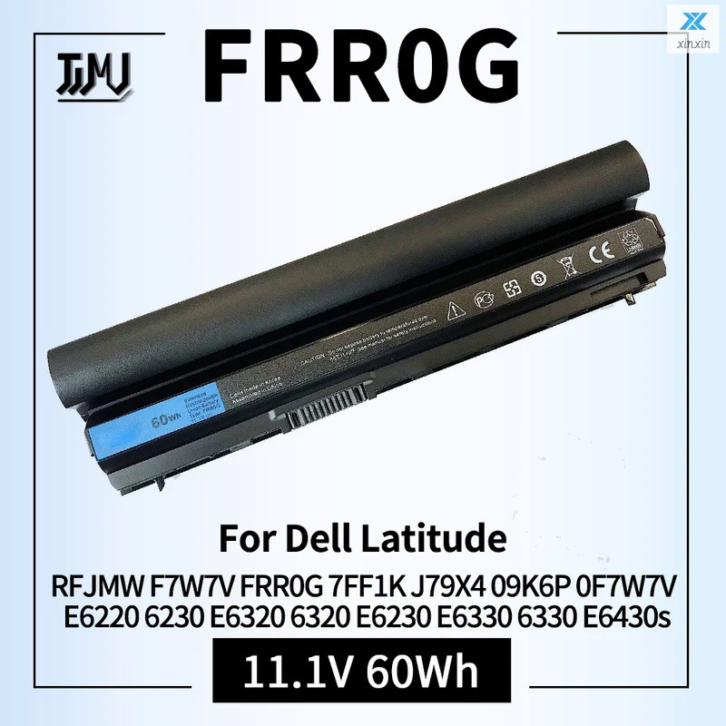ใหม่แบตเตอรี่ RFJMW Y61CV E6430s 60Wh เข้ากันได้กับ Dell Latitude แล็ปท็อป E6220 6230 E6320 6320 F7W