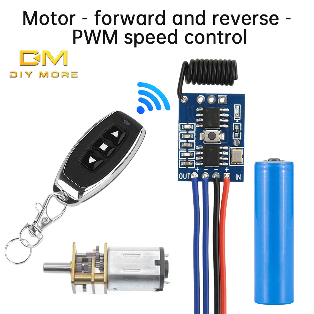 Diymore รีโมทคอนโทรลไร้สายไปข้างหน้าและย้อนกลับโมดูล Micro 3V5V12V DC มอเตอร์ไปข้างหน้าและย้อนกลับโมดูลมอเตอร์ PWM ควบคุมความเร็ว