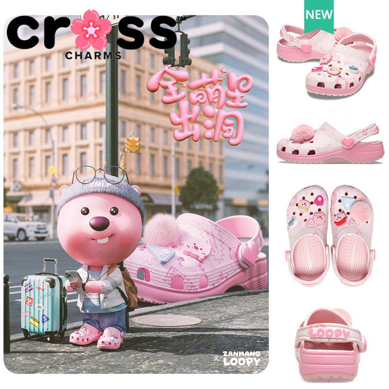 crocs รองเท้าหัวโต zanmang loopy clog รองเท้าไปทะเล กันลื่นรองเท้า #210552