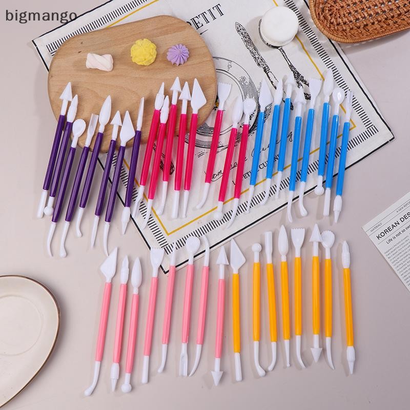 [bigmango] 8 ชิ้น/เซ็ตเครื่องมือการสร้างแบบจําลองดินพลาสติกขี้ผึ้งแกะสลักเครื่องปั้นดินเผาเครื่องมือแกะสลักประติมากรรม Shaper Polymer Clay Sculpting ชุดสต็อกใหม่