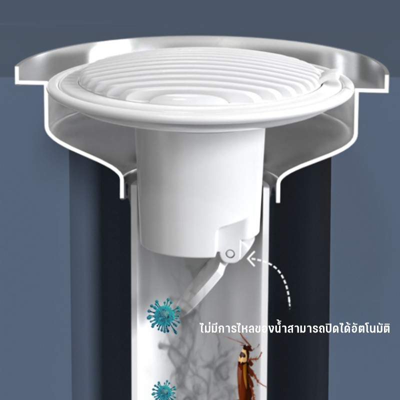 ตะแกรงกันกลิ่นซิลิโคน แผ่นปิดท่อระบายน้ำ ทนทานต้านการกัดกร่อน ป้องกันท่อตัน ใช้ห้องน้ำ ครัว - รูปที่ 5