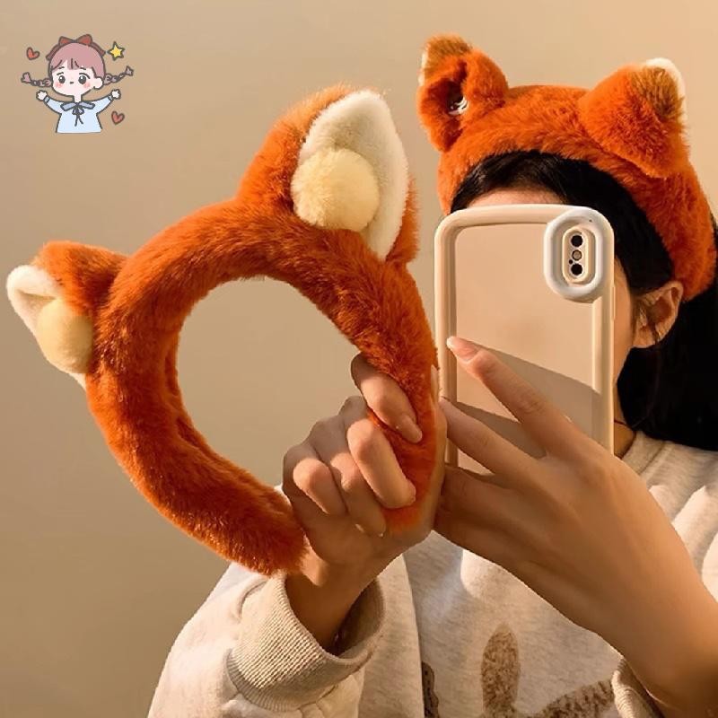 ถ่ายภาพน่ารักการ์ตูน Fox Ears ที่คาดผมตุ๊กตาที่คาดผมหญิง
