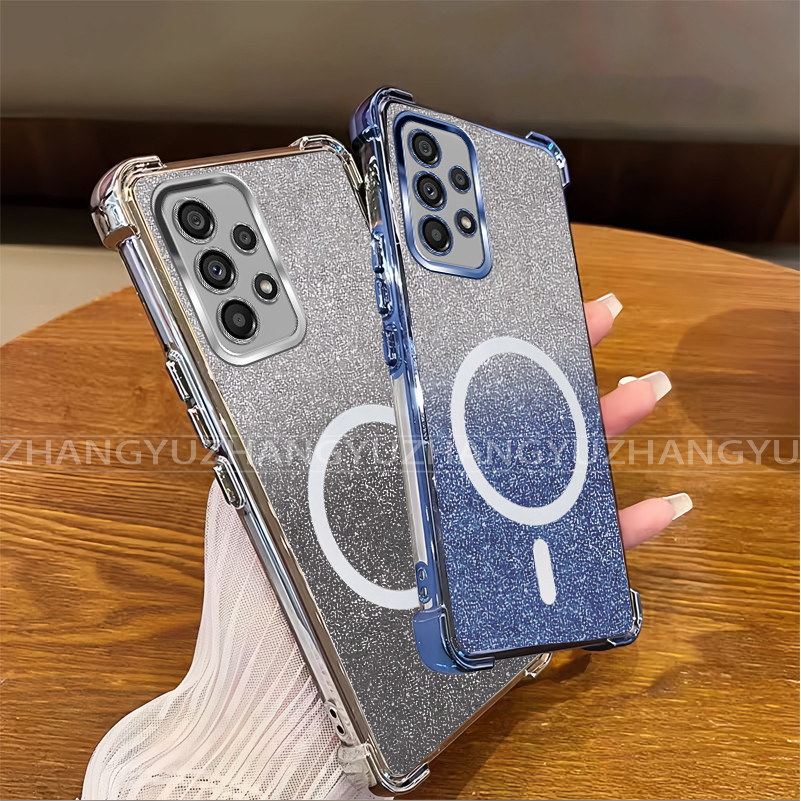 SAMSUNG สําหรับSamsung A32 A52 A52S A53 A73 4G 5Gเคสโทรศัพท์2025 กระดาษแฟลชกันกระแทกใหม่แม่เหล็กSoftCase SZ13