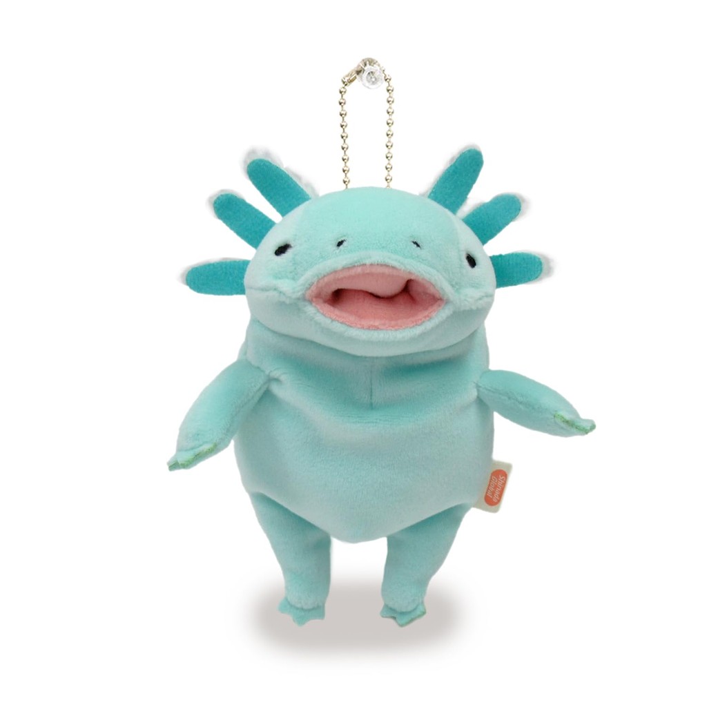 Shinada Global Mochi Series Mochi Upa Pastel Mint (mini) 7×5×14cm Plush Toy Axolotl Animal MOUP-0088