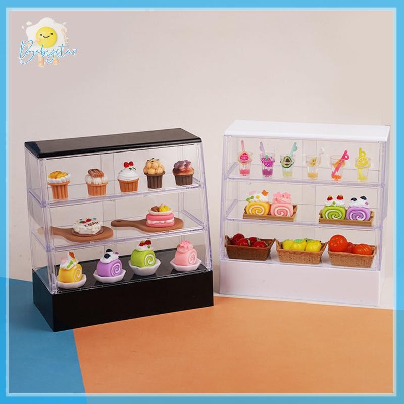 [Inthehot-t] Dollhouse Miniature Cake Store Decorative Bakery Stand Display Food Model Play House For Girl Gift Kitchen [ใหม่] - รูปที่ 2