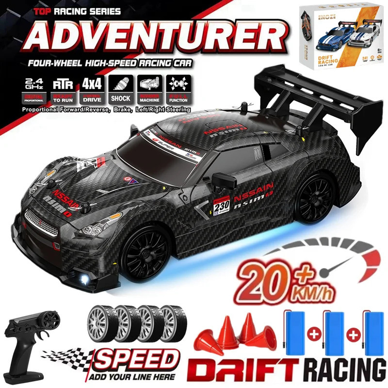 4WD การควบคุมระยะไกลการแข่งขันรถ RC ดริฟท์แข่ง1:24ความเร็วสูง4X4การแข่งขันยานพาหนะ AE86รุ่นของเล่นสำ