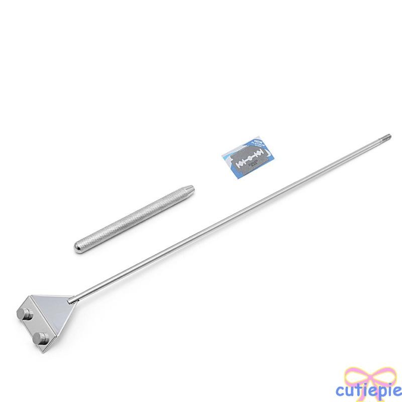 Cutie Aquarium Algae-Scraper 18 สแตนเลสสาหร่าย-ขูดทําความสะอาดสําหรับมีดโกน 1 ใบมีดสําหรับพิพิธภัณฑ์สัตว์น้ําแก้วปลา