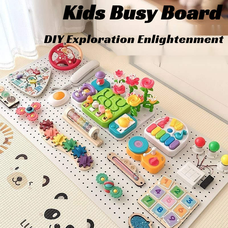 การฝึกอบรมชีวิตทักษะล็อค Montessori ของเล่นไม้ไม่ว่างคณะกรรมการ DIY เด็กชิ้นส่วนกิจกรรมคณะกรรมการอุปกรณ์เสริม1ปีเด็กวัยหัดเดิน