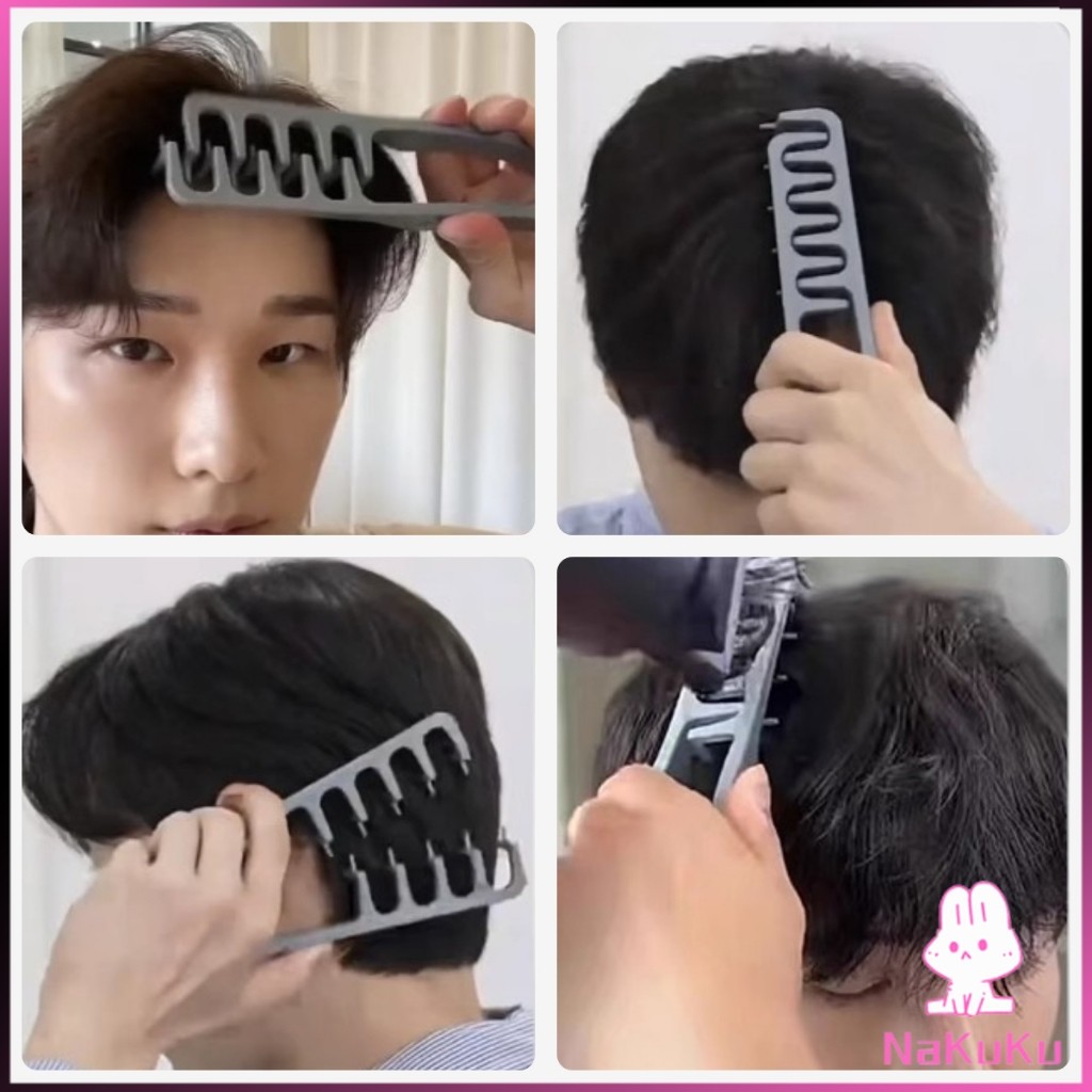 NKK 1ชิ้น หวีจัดแต่งทรงผมผู้ชาย หวีจัดแต่งทรงผมฟันกว้างผม  Styling comb