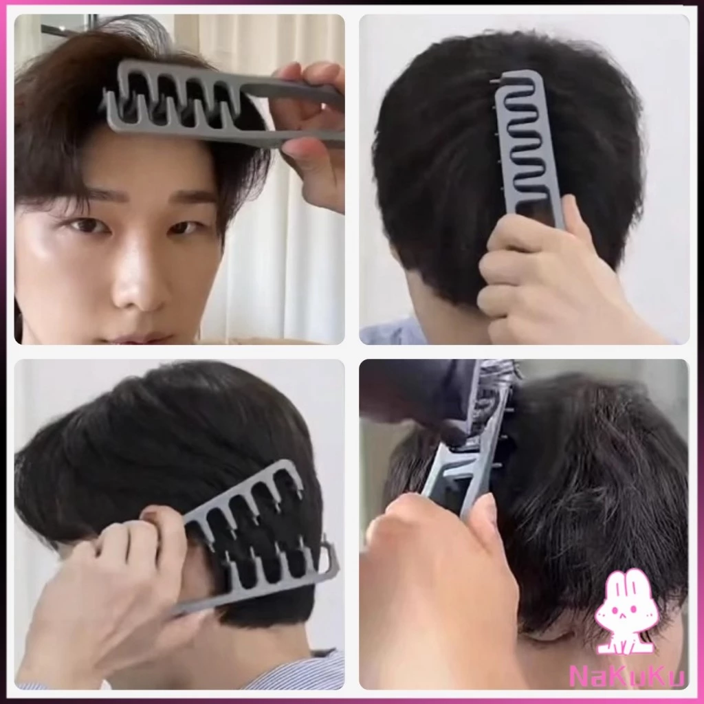 NKK 1ชิ้น หวีจัดแต่งทรงผมผู้ชาย หวีจัดแต่งทรงผมฟันกว้างผม Styling comb