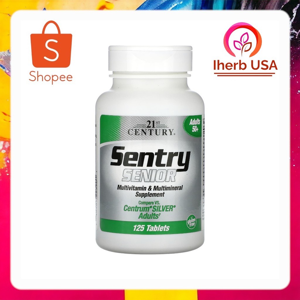 21st Century, Sentry Senior, Multivitamin & Multimineral Supplement, Adults 50+, 125 Tablets