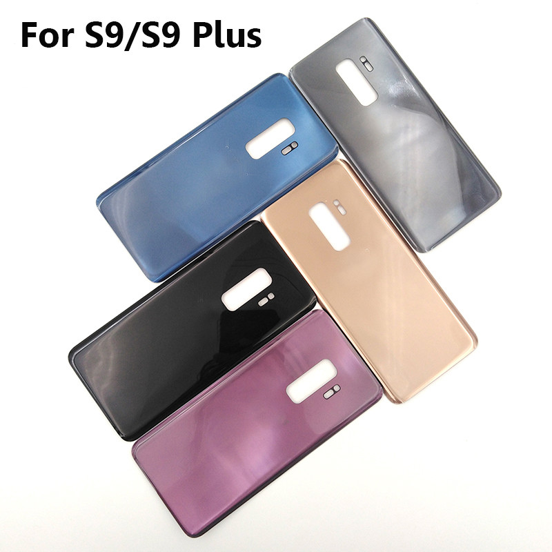 SAMSUNG ฝาหลังสําหรับSamsung S9 G960 G960Fฝาครอบแบตเตอรี่แก้วด้านหลังประตูสําหรับGalaxy S9 Plus S9 +