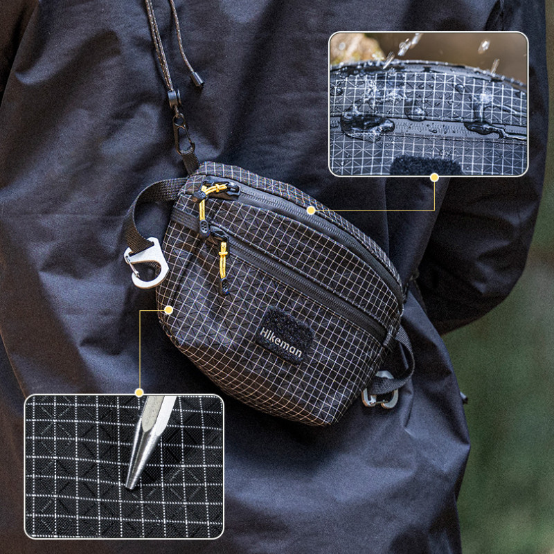 HIKEMAN Dyneema กีฬากลางแจ้งกระเป๋าคาดหน้าอกเอวกระเป๋า Camping Mountaineering กระเป๋าเป้สะพายหลังขยายกระเป๋าตกปลามัลติฟังก์ชั่นกระเป๋า Messenger กระเป๋าขี่จักรยาน - รูปที่ 2