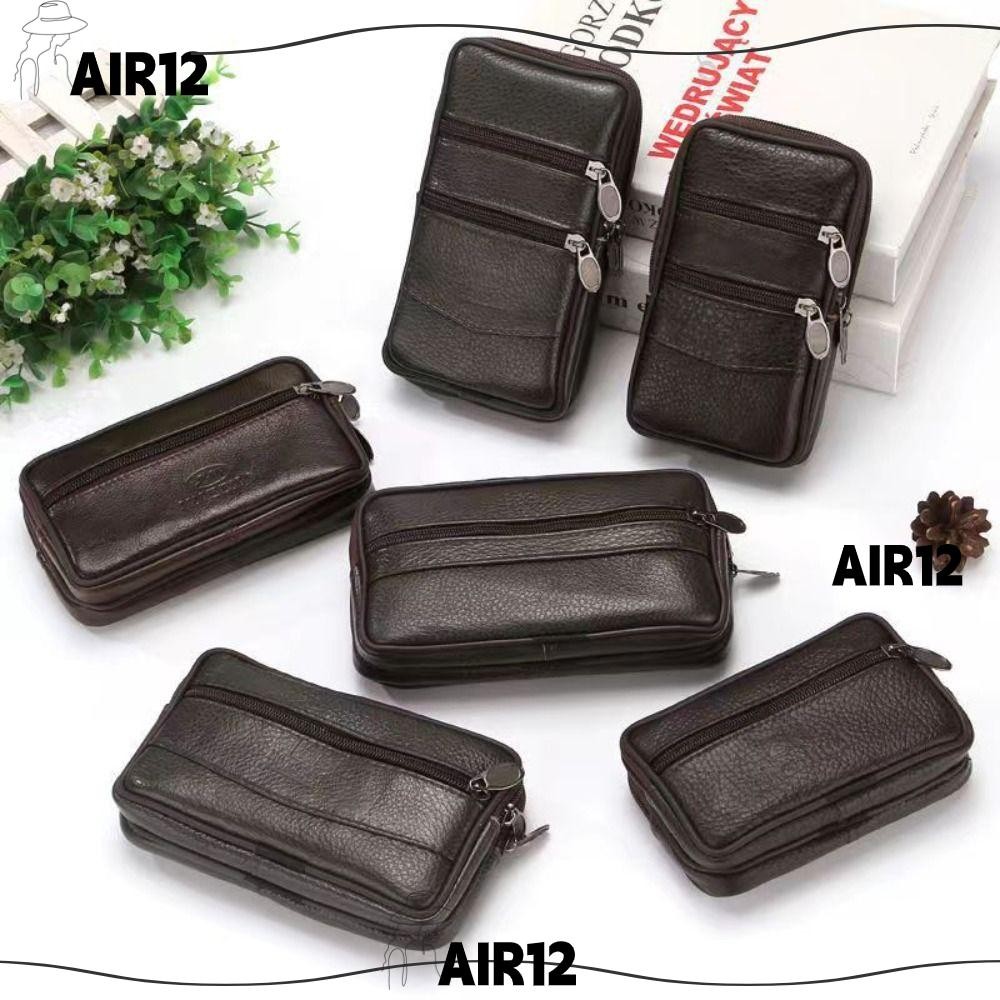 AIR Phone Holder กระเป๋าคาดเอว, เข็มขัดพกพา PU Leather Sport Purse, Multifunctional Leisure Waterproof Phone Bag Daily
