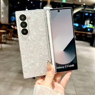 Slim Shell รูปแบบบานพับแม่เหล็กเคสโทรศัพท์สําหรับ Samsung Galaxy Z พับ 8 ultra 7 6 Z พับ 5 Z พับ 4 พับ 7 ปกแข็ง
