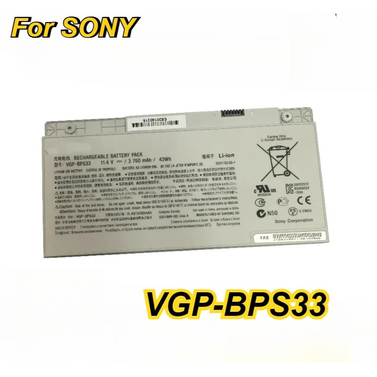 New Laptop Battery for SONY VGP-BPS33 VAIO SVT-14 SVT-15 T14 T15 BPS33 Touchscreen Ultrabooks Sony V
