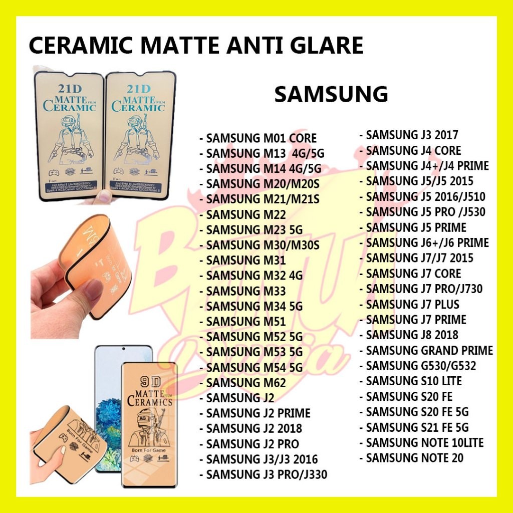 TEMPERED MATTE SAMSUNG J2 J2 PRIME J2 PRO J2 2018 J3 J3 2016 J3 PRO J330 J4 CORE J4 PRIME M01 CORE M