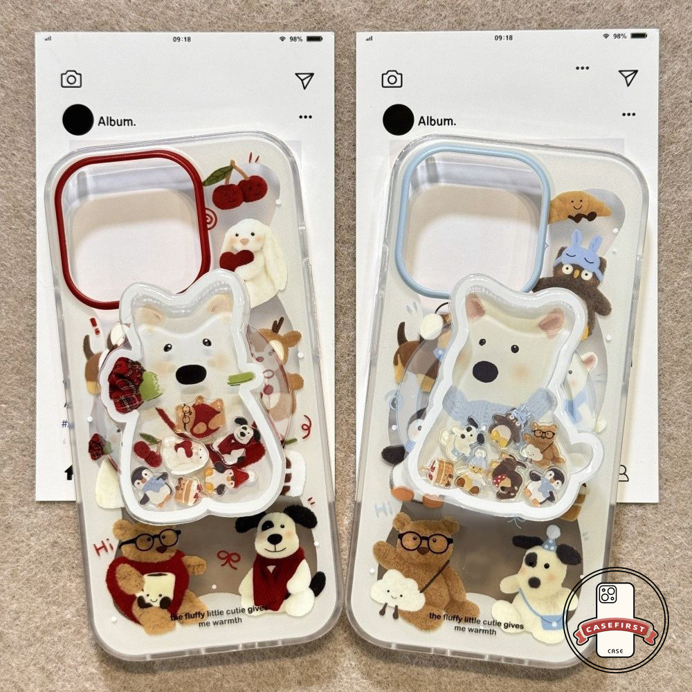 การ์ตูนเท็ดดี้หมีเพนกวินลูกสุนัขกราฟิติ เคส VIVO Y12s Y21s Y03 Y12i Y12 Y17s Y20 Y36 Y33s Y02 Y16 Y21T Y15 Y27 Y91 Y22